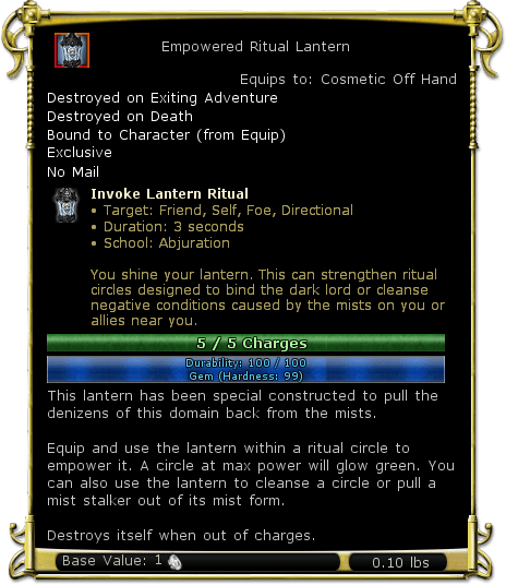 Item:Empowered Ritual Lantern (Elite) - DDO wiki