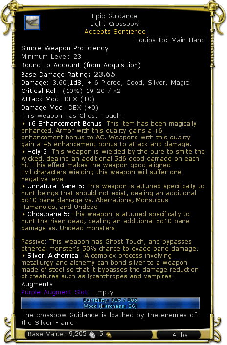 Epic Riftmaker Ddo Item:Epic Guidance - DDO wiki