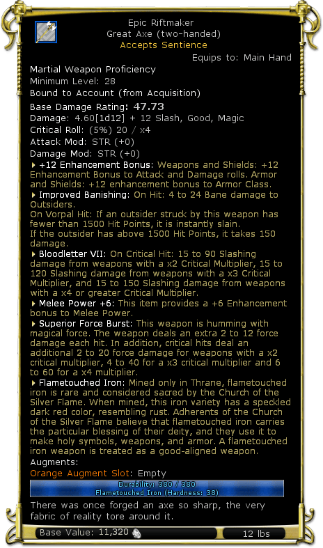 Epic Riftmaker Ddo The Devil's Details - DDO wiki