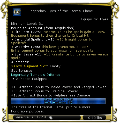 Item:Legendary Eyes of the Eternal Flame - DDO wiki
