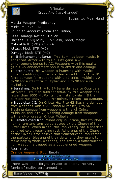 Epic Riftmaker Ddo Item:Riftmaker - DDO wiki
