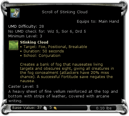 Item:Scroll of Stinking Cloud - DDO wiki