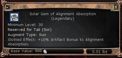 Item:Solar Gem of Alignment Absorption (Legendary) - DDO wiki
