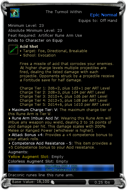 Item:The Turmoil Within (level 23) - DDO wiki