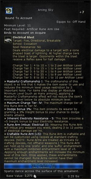 Craftable Rune Arm - DDO wiki