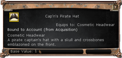 Item:Cap'n's Pirate Hat - DDO wiki