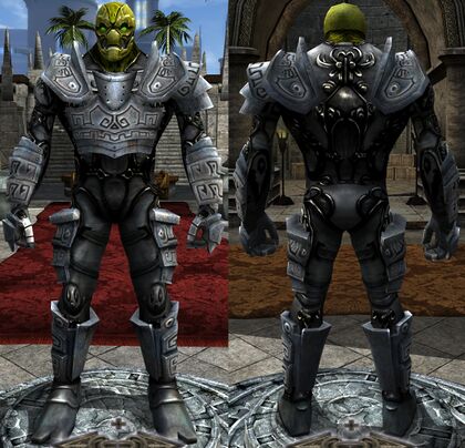 Item:Dark Leaf Warforged Clothing with Etched Mail - DDO wiki