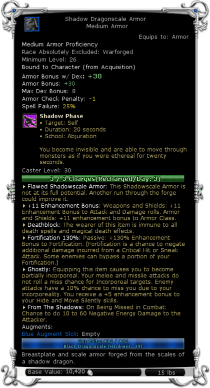 Item:Shadow Dragonscale Armor - DDO wiki
