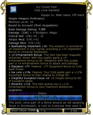 Item:Forum Post - DDO wiki