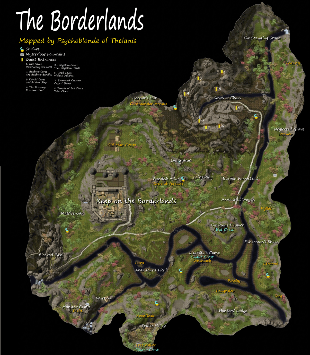 Map of the Borderlands - DDO wiki
