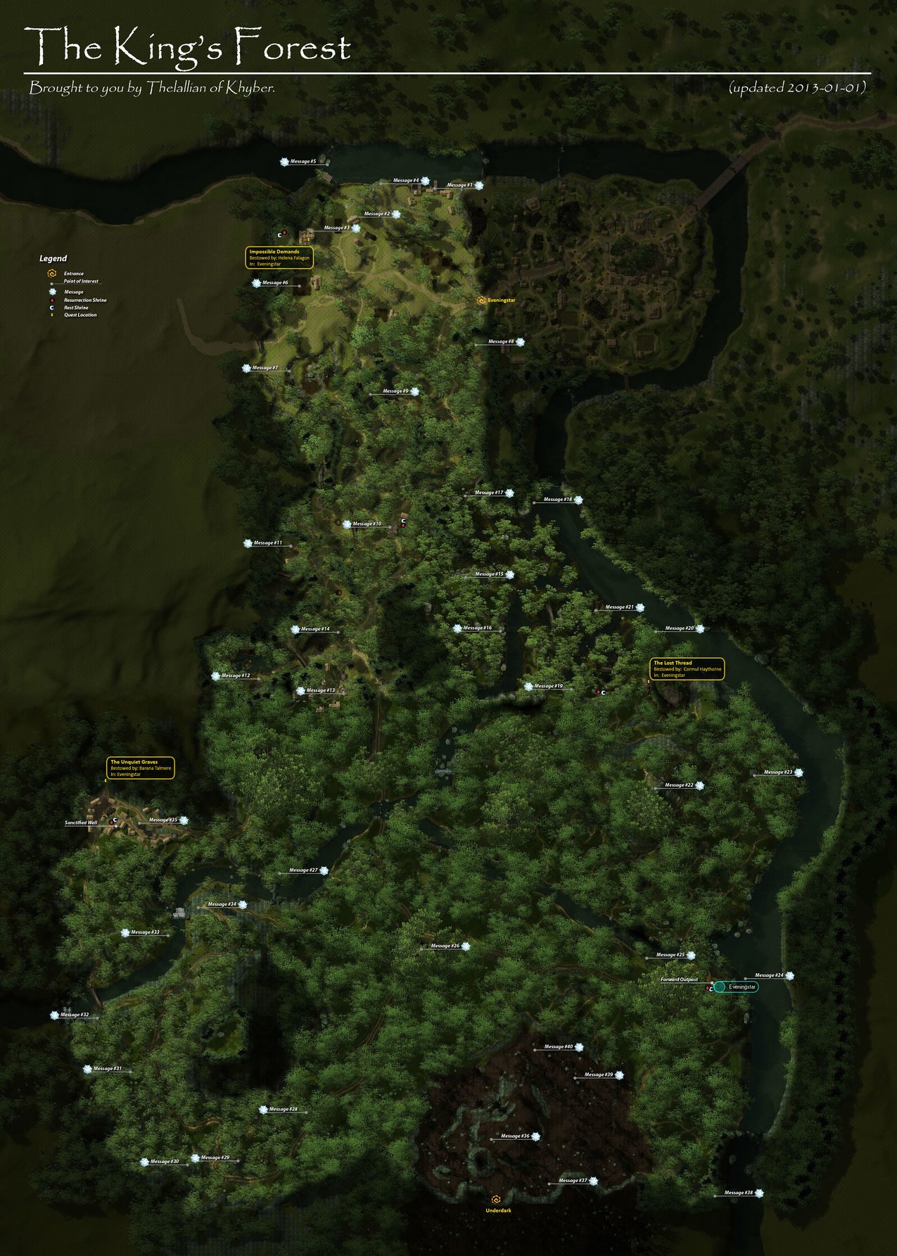 Map of The King's Forest - DDO wiki