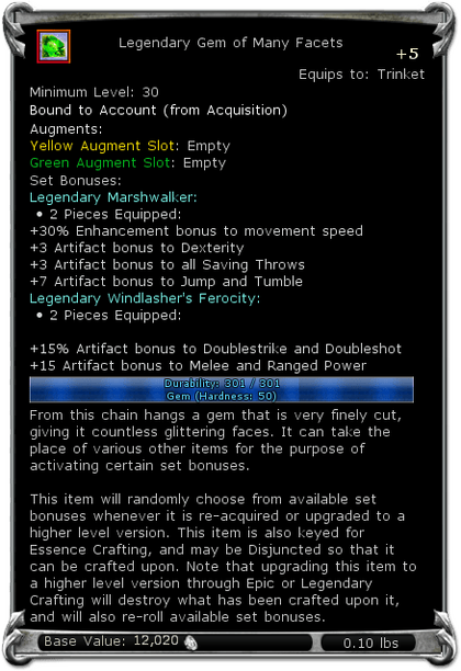 Item:Legendary Gem of Many Facets - DDO wiki
