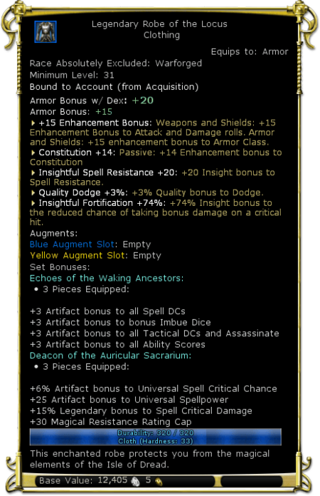 Update 55 named items - DDO wiki