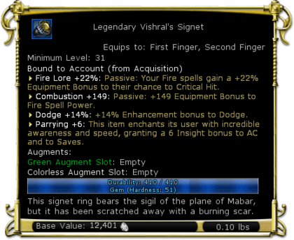Item:Legendary Vishral's Signet - DDO wiki