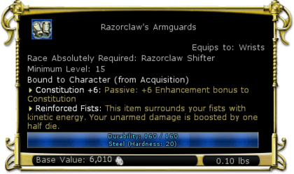 Item:Razorclaw's Armguards - DDO wiki