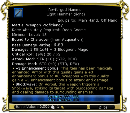 Item:Re-forged Hammer - DDO wiki