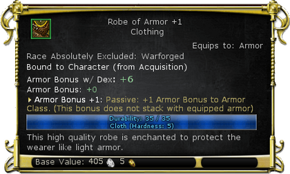 Item:Robe of Armor +1 - DDO wiki