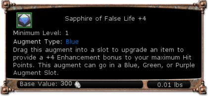 Item:Sapphire of False Life +4 - DDO wiki