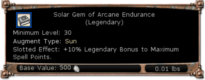 Item:Solar Gem of Arcane Endurance (Legendary) - DDO wiki